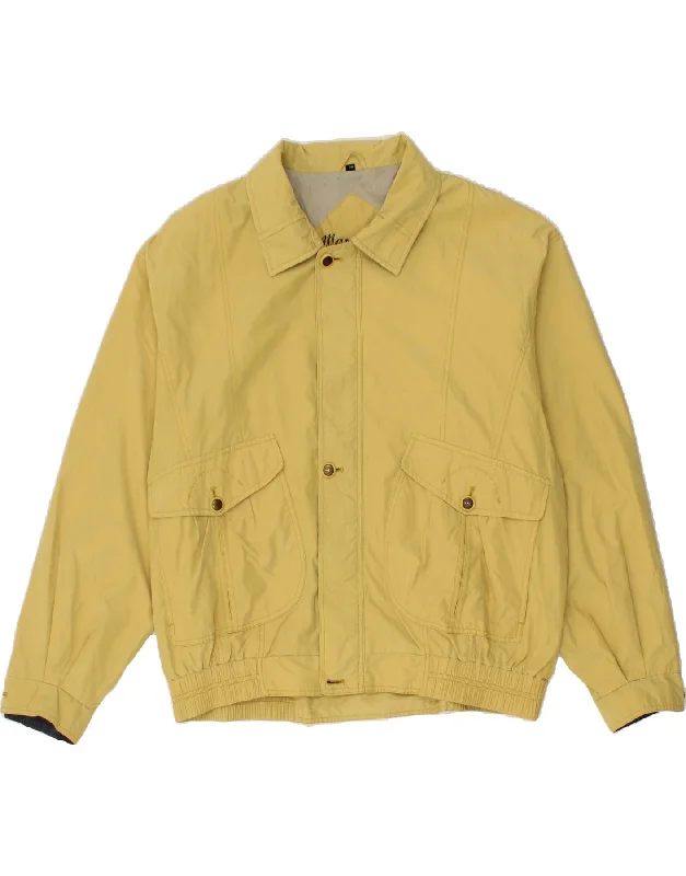 MARCUCCI Mens Bomber Jacket IT 58 4XL Yellow Polyamide