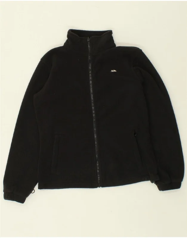 TRESPASS Mens Fleece Jacket UK 32 2XS Black Polyester