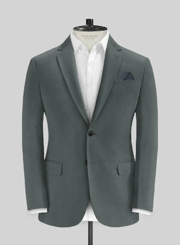 Italian Gray Cotton Stretch Jacket