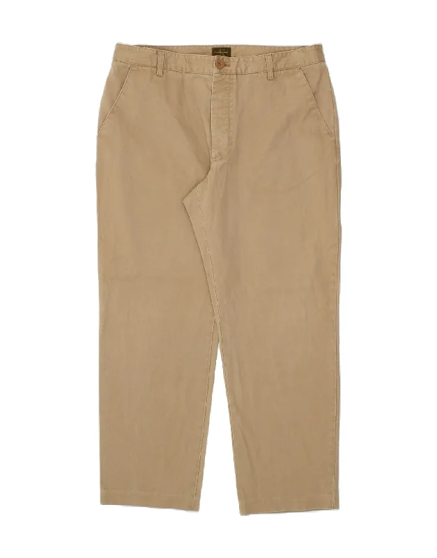 CALVIN KLEIN Mens Straight Chino Trousers W36 L29 Beige