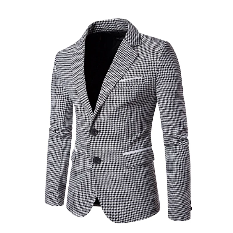 Mens Houndstooth Blazer