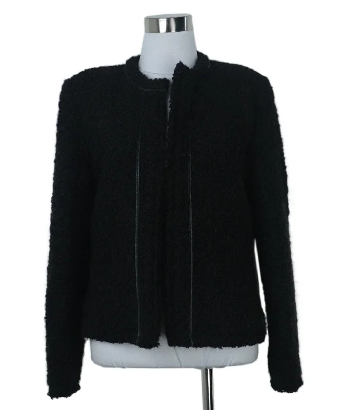 IRO Black Mohair Wool Jacket sz 2