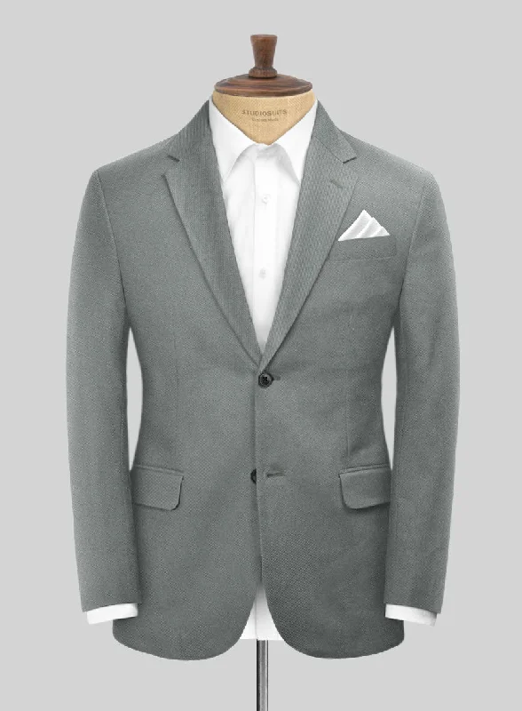 Scabal Gray Cotton Stretch Jacket