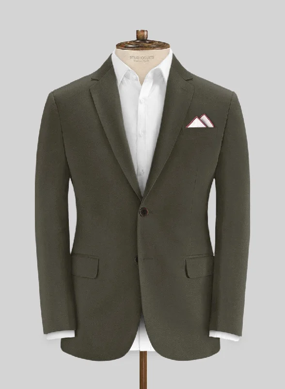 Italian Ivy Green Cotton Stretch Jacket