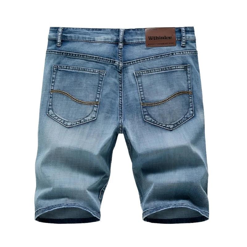 Men's Jeans Slim Straight Male Short