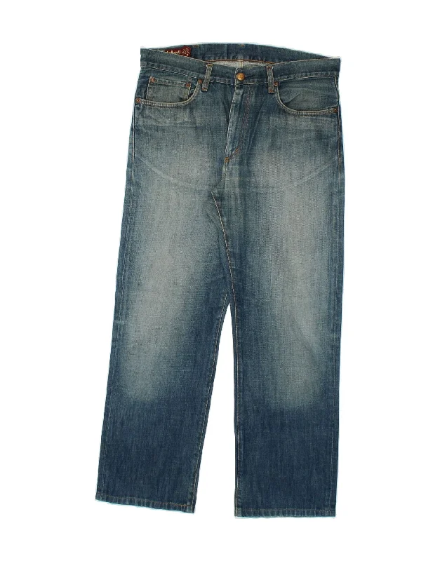 MARLBORO CLASSICS Mens Straight Jeans W33 L29 Blue Cotton