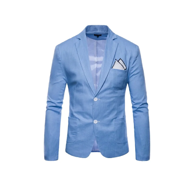 Mens Linen Two Button Blazer