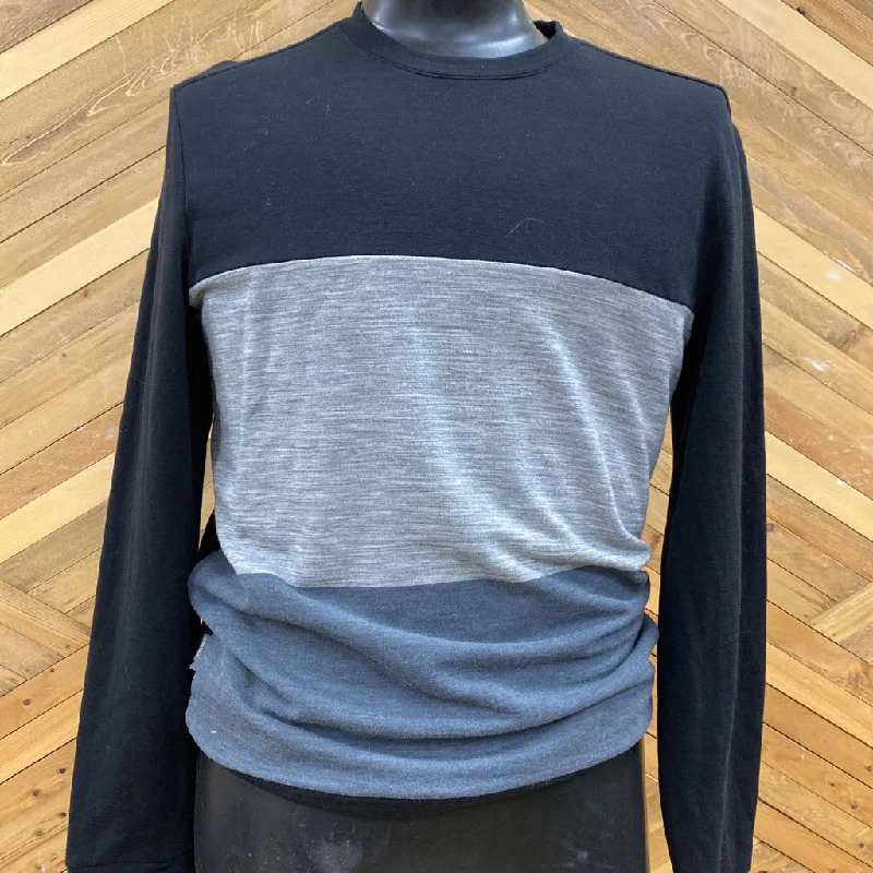 Icebreaker - Longsleeve Sweatshirt - MSRP $160: Black/Grey-men-SM