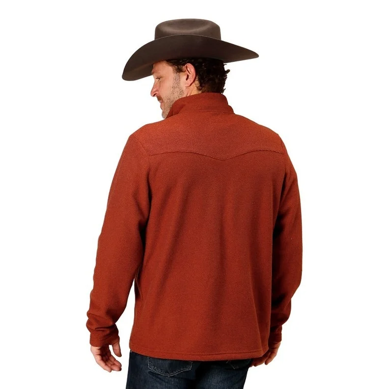 Stetson Western Sweater Mens Polyester Knit Rust 11-014-0120-6075 RT