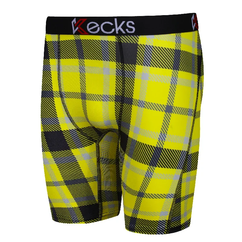 Yellow Tartan Mens Boxer Shorts