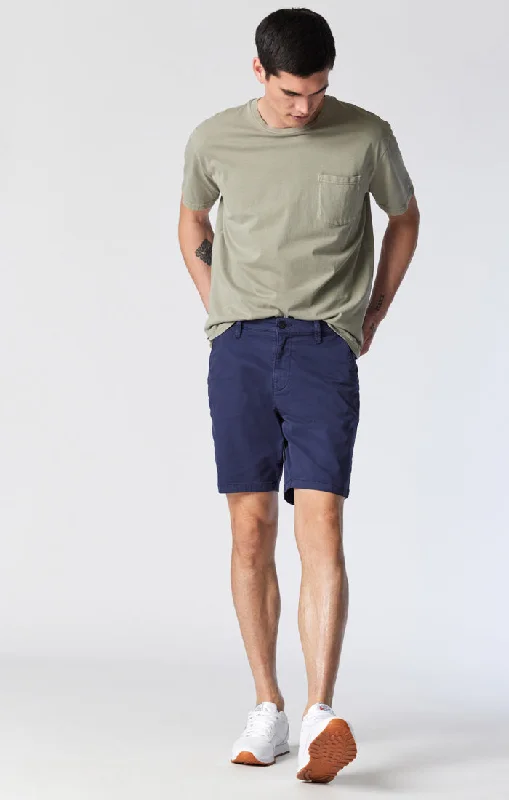 NOAH SHORTS IN DARK NAVY TWILL