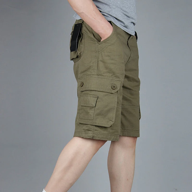 Summer Men's Army Cargo Work Casual Bermuda Shorts Men Fashion Joggers Overall Squad Match Trousers Plus size