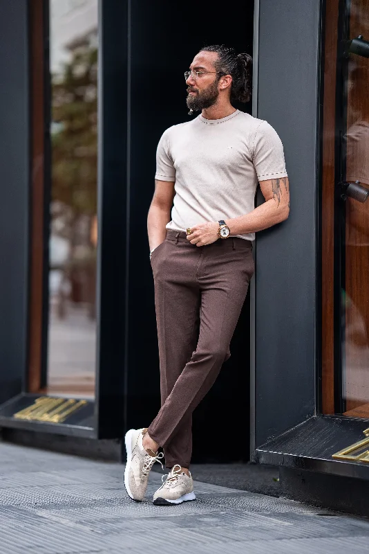 Bojoni Denver Brown Slim Fit Jeans