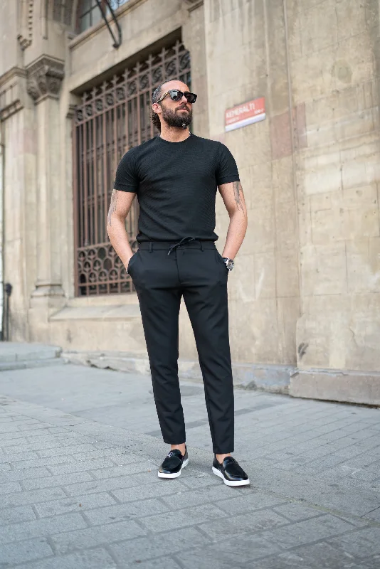 Bojoni Doral Black Slim Fit Pants