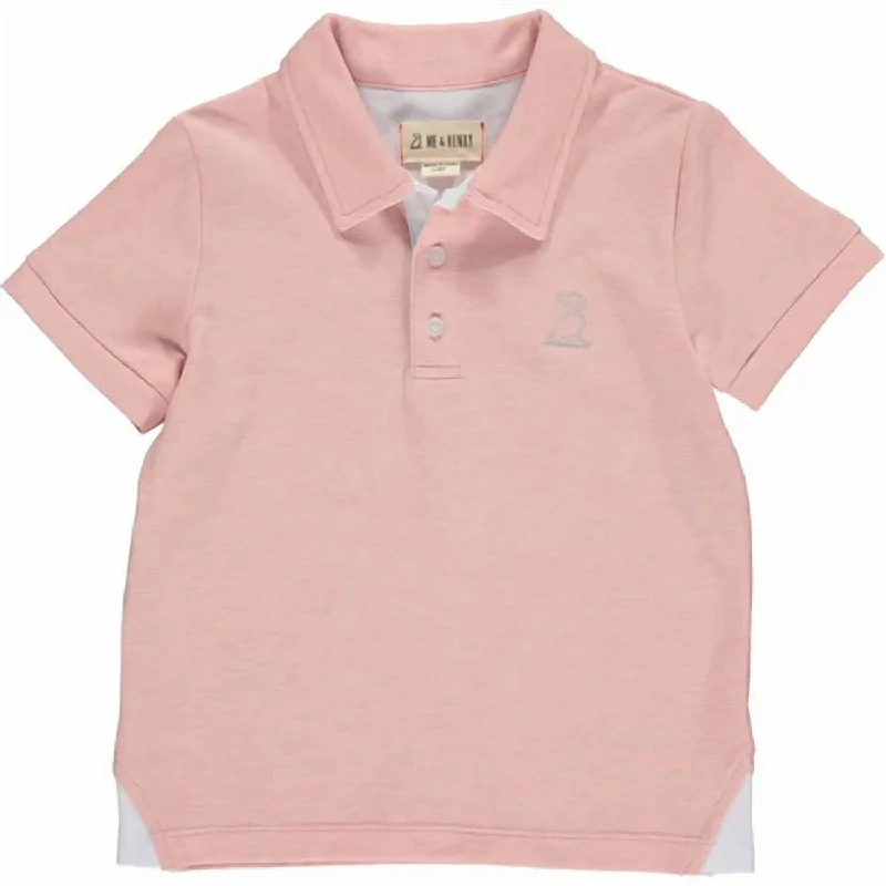 Pique’ Boy's Polo In Starboard Pink